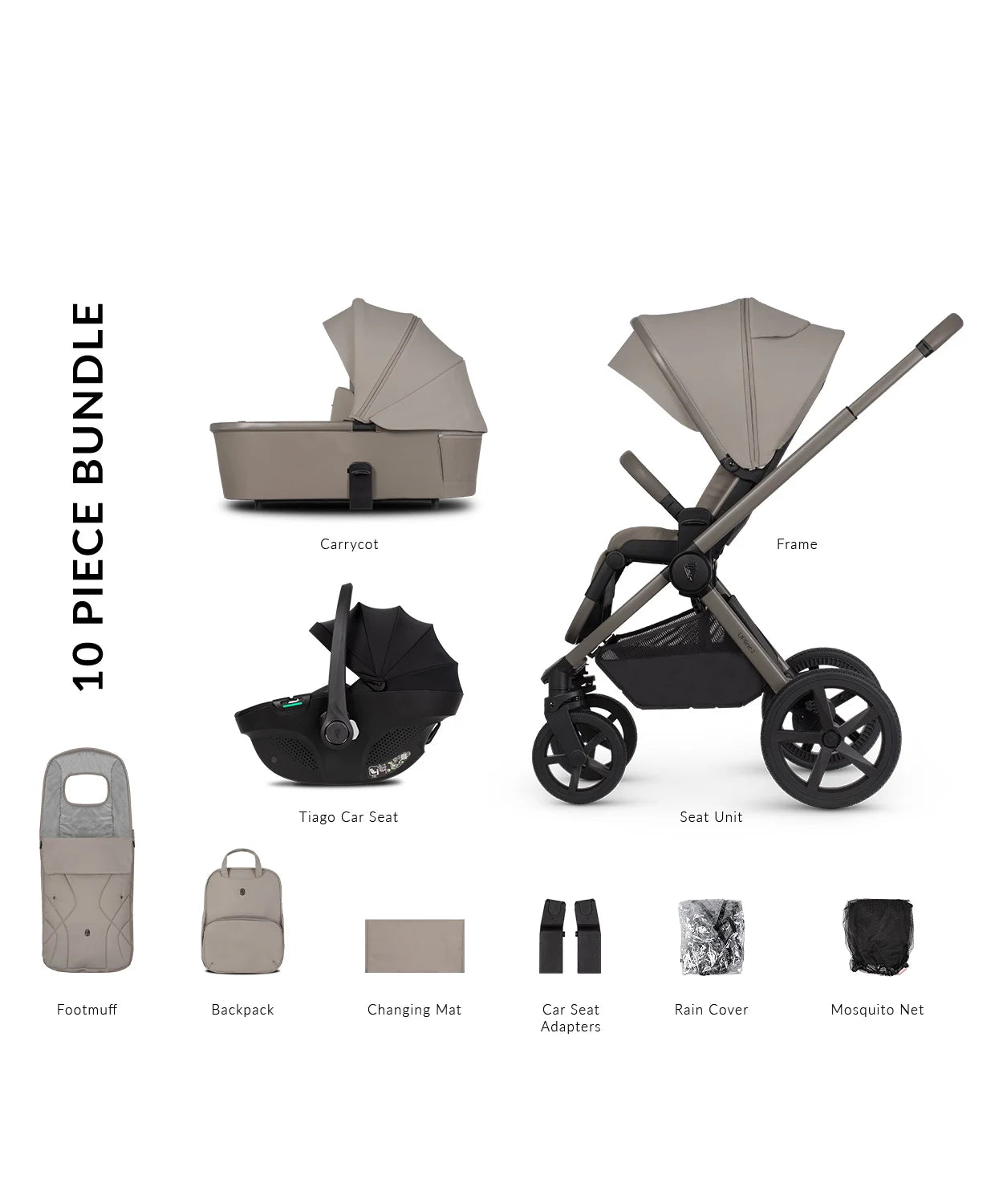 Venicci Tinum Upline 2 Taupe Pram