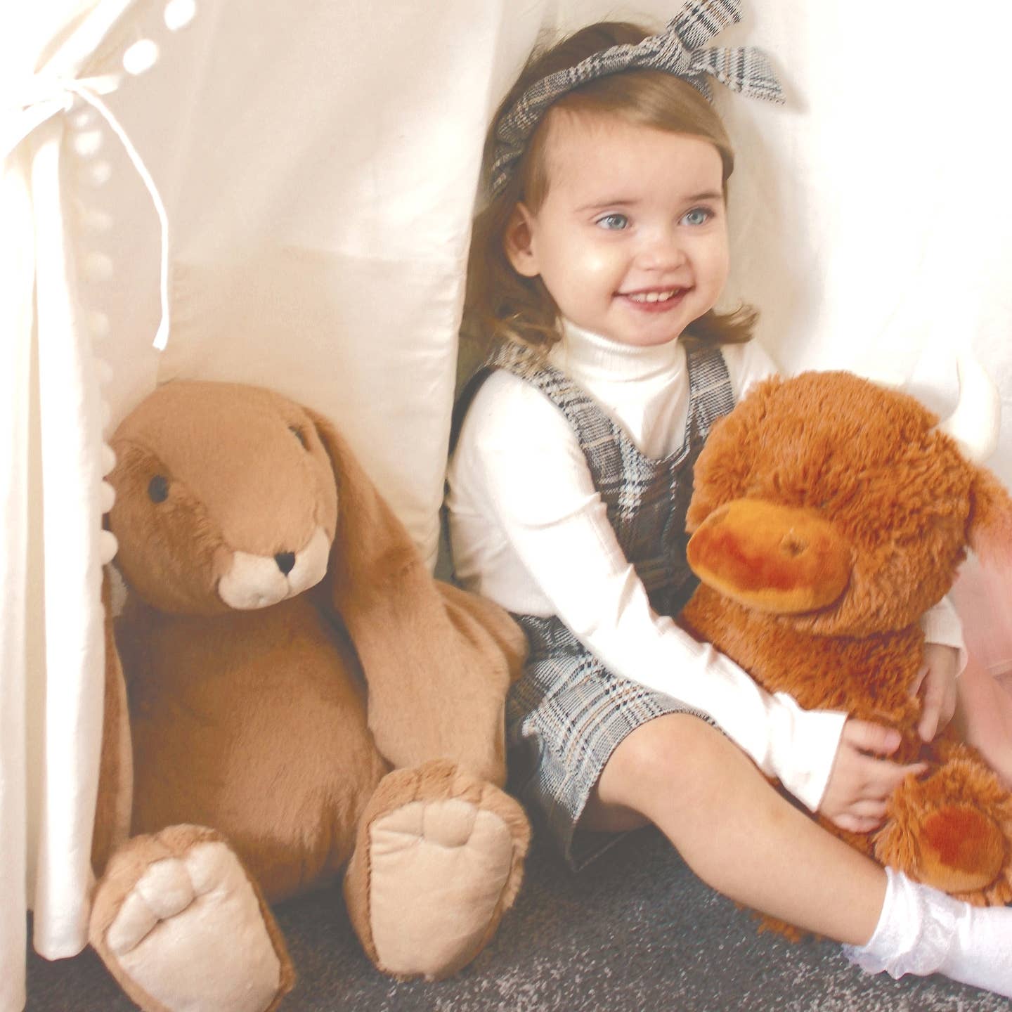 Jomanda Large Highland Brown Coo Cow Soft Plush Toy - 30cm