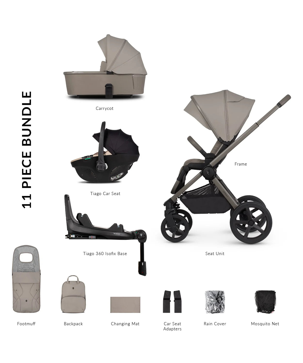Venicci Tinum Upline 2 Taupe Pram