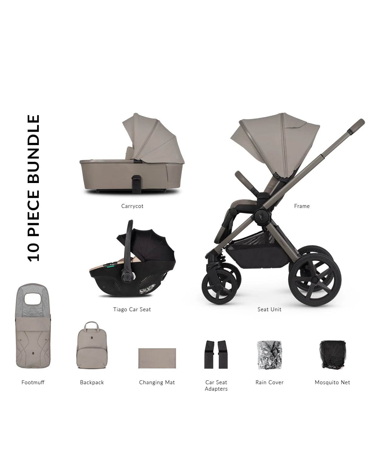 Venicci Tinum Upline 2 Taupe Pram
