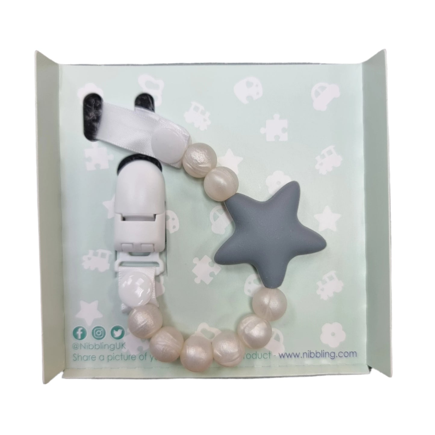 Nibbling Stellar Dummy Clip - Grey
