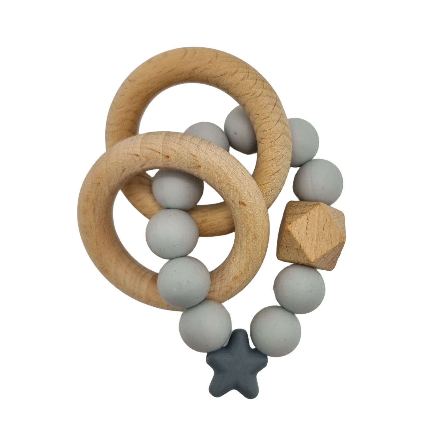 Nibbling Stellar Natural Wood Teething Toys 7 Colours
