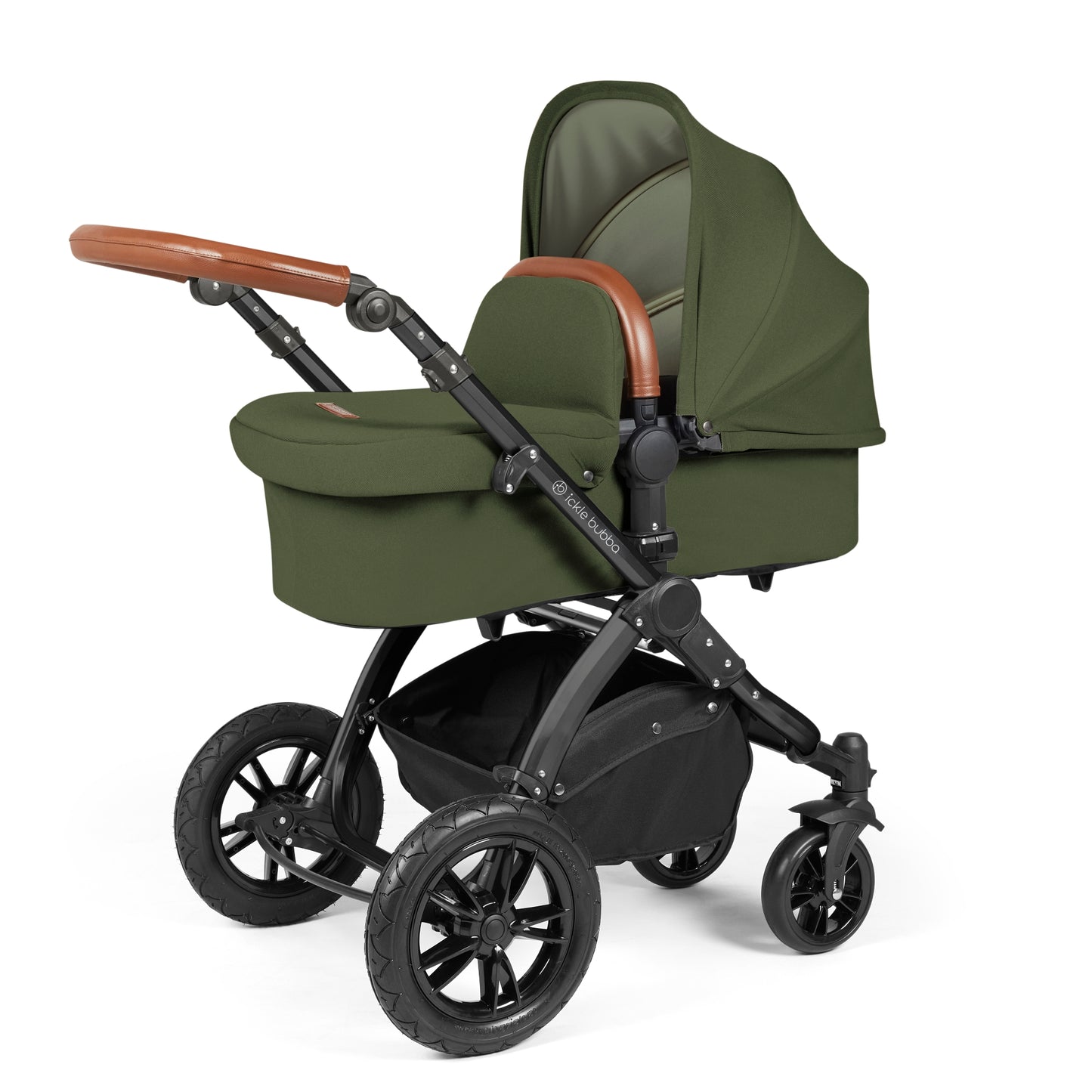 Ickle Bubba Stomp Luxe 2 in 1 Pushchair Woodland on Black
