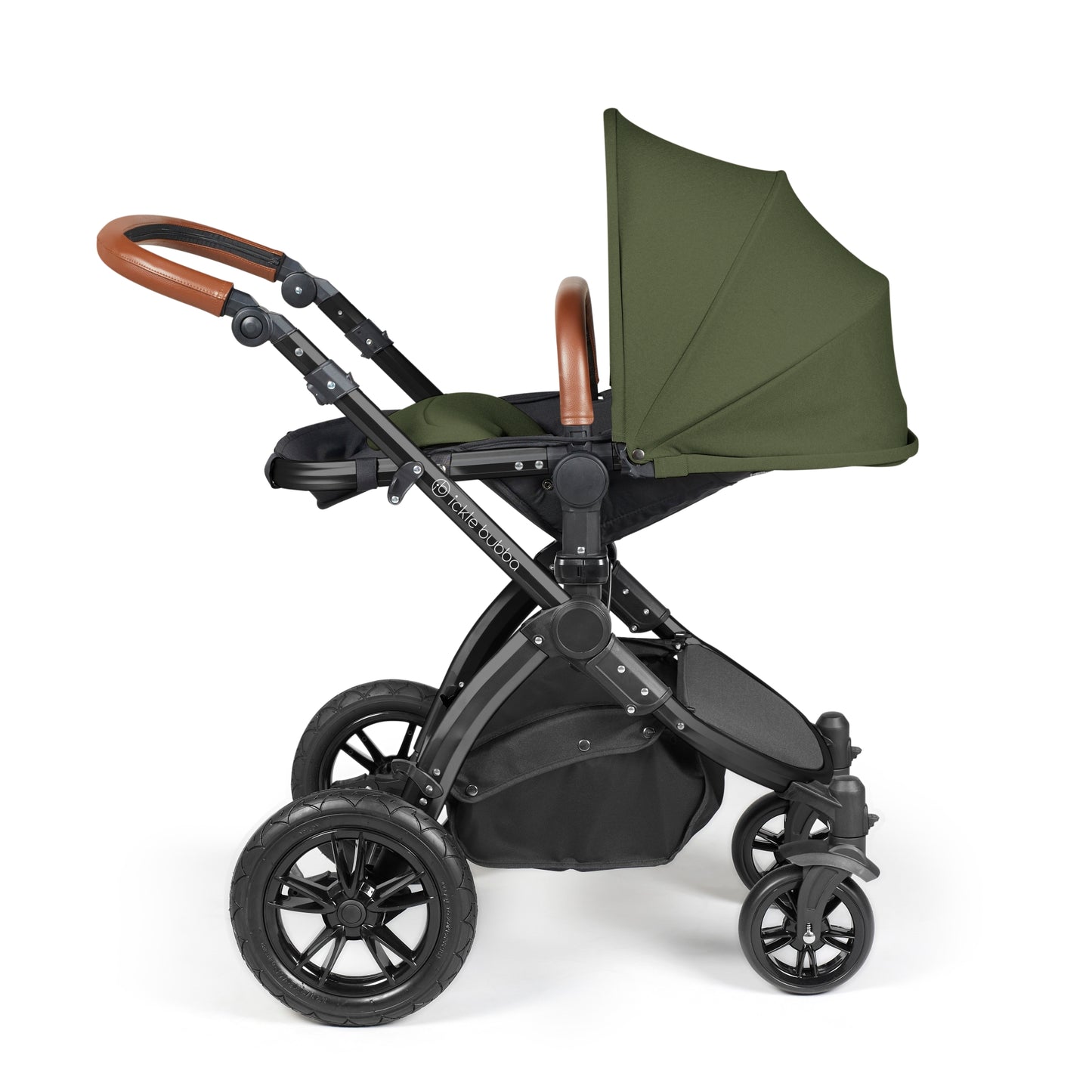 Ickle Bubba Stomp Luxe 2 in 1 Pushchair Woodland on Black