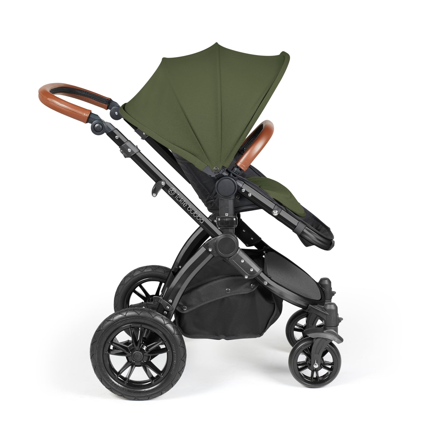 Ickle Bubba Stomp Luxe 2 in 1 Pushchair Woodland on Black