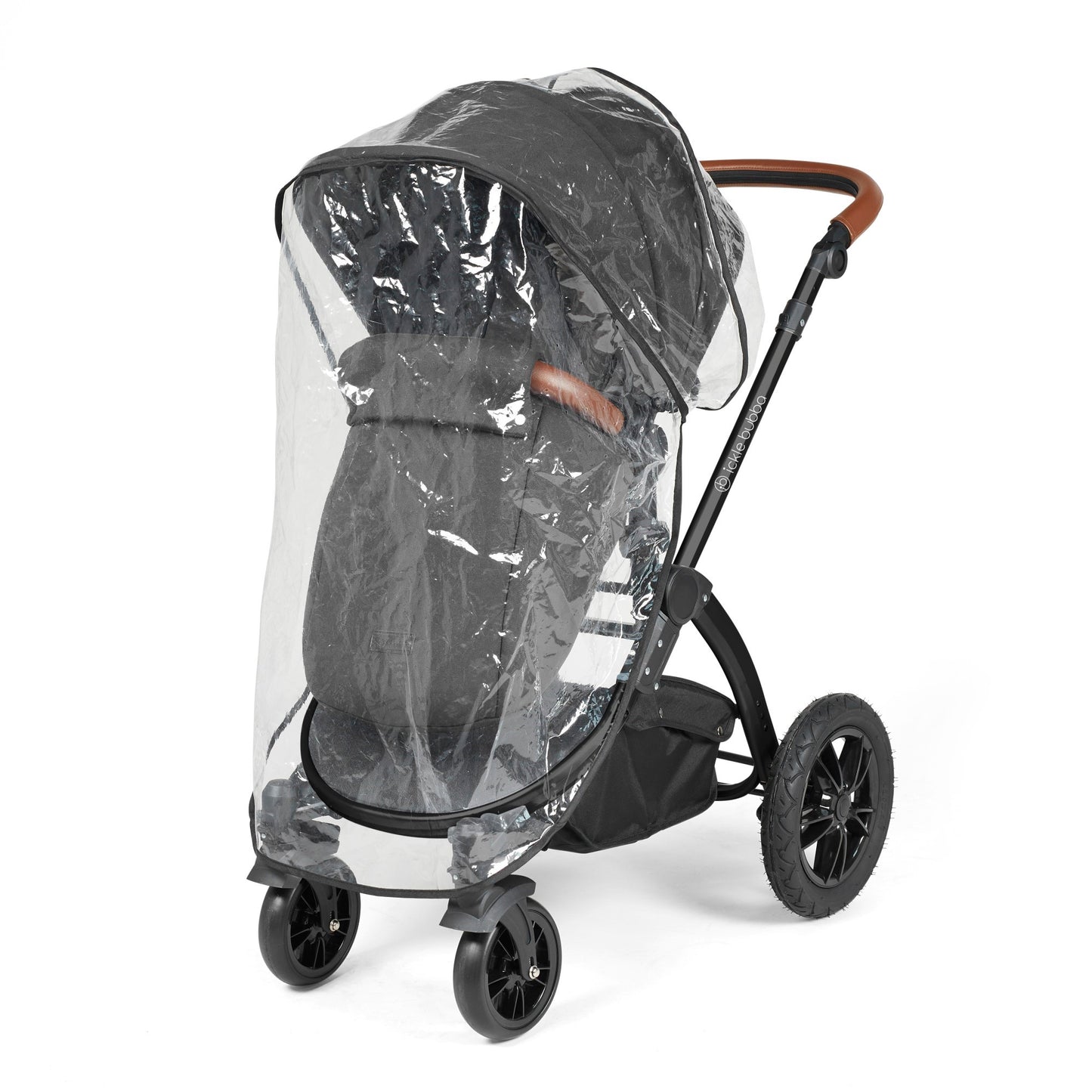 Ickle Bubba Stomp Luxe 2 in 1 Pushchair Charcoal Grey on Black