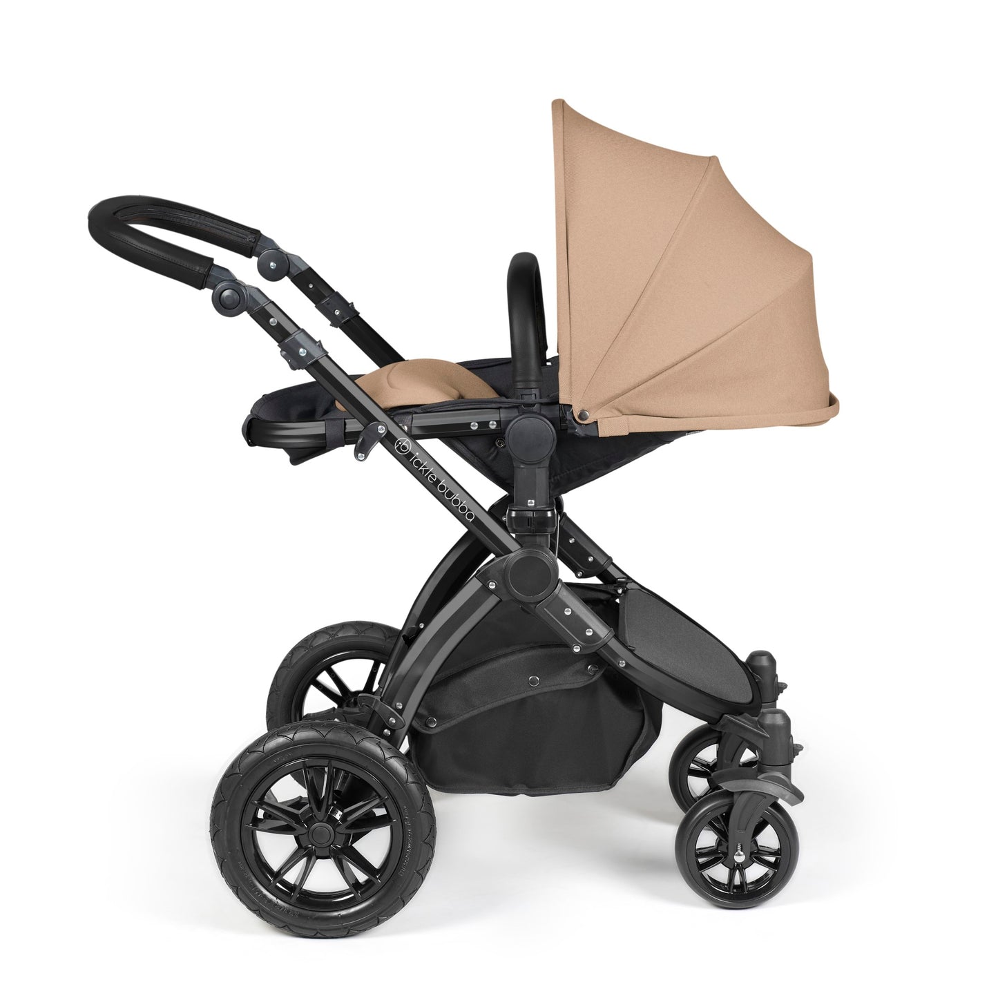 Ickle Bubba Stomp Luxe 2 in 1 Pushchair Desert on Black