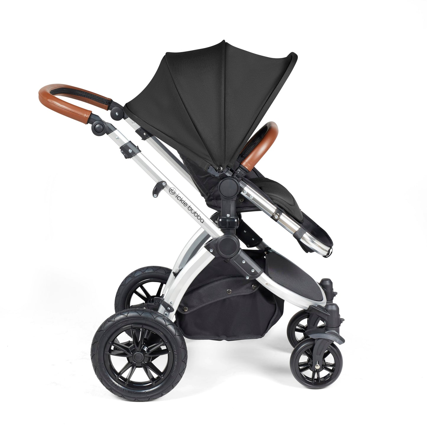 Ickle Bubba Stomp Luxe 2 in 1 Pushchair Midnight on Silver