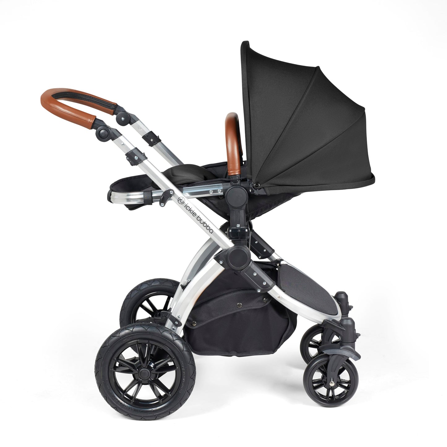 Ickle Bubba Stomp Luxe 2 in 1 Pushchair Midnight on Silver