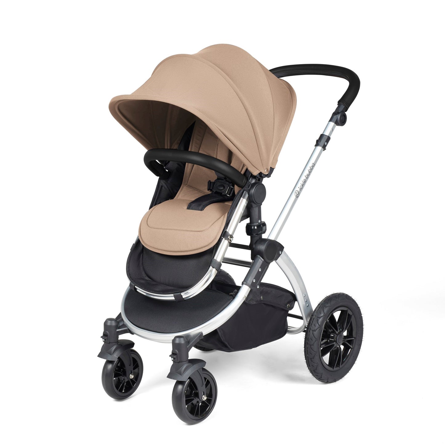 Ickle Bubba Stomp Luxe 2 in 1 Pushchair Desert on Silver