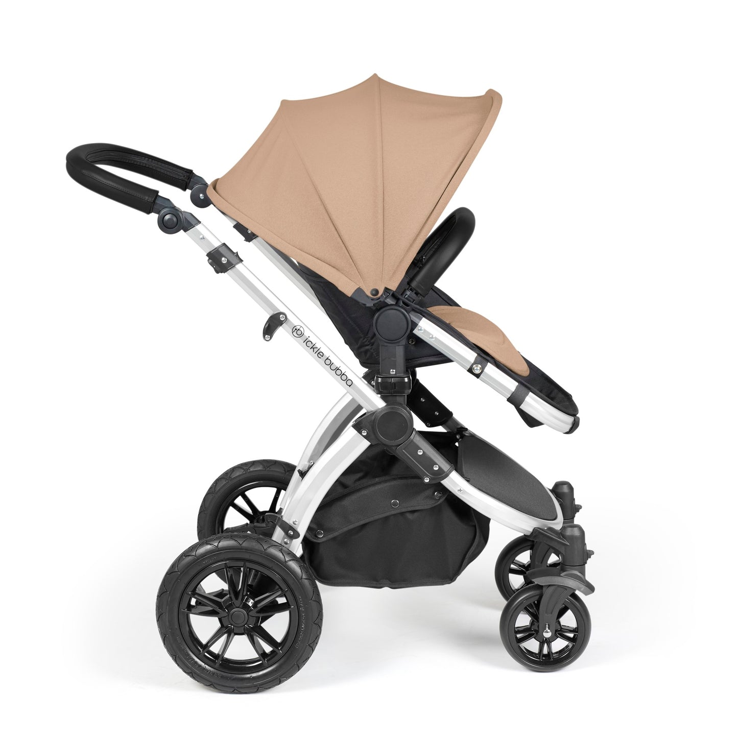 Ickle Bubba Stomp Luxe 2 in 1 Pushchair Desert on Silver