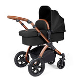 Ickle Bubba Stomp Luxe All-in-One I Size Travel System With Isofix Base (Stratus) Midnight on Bronze