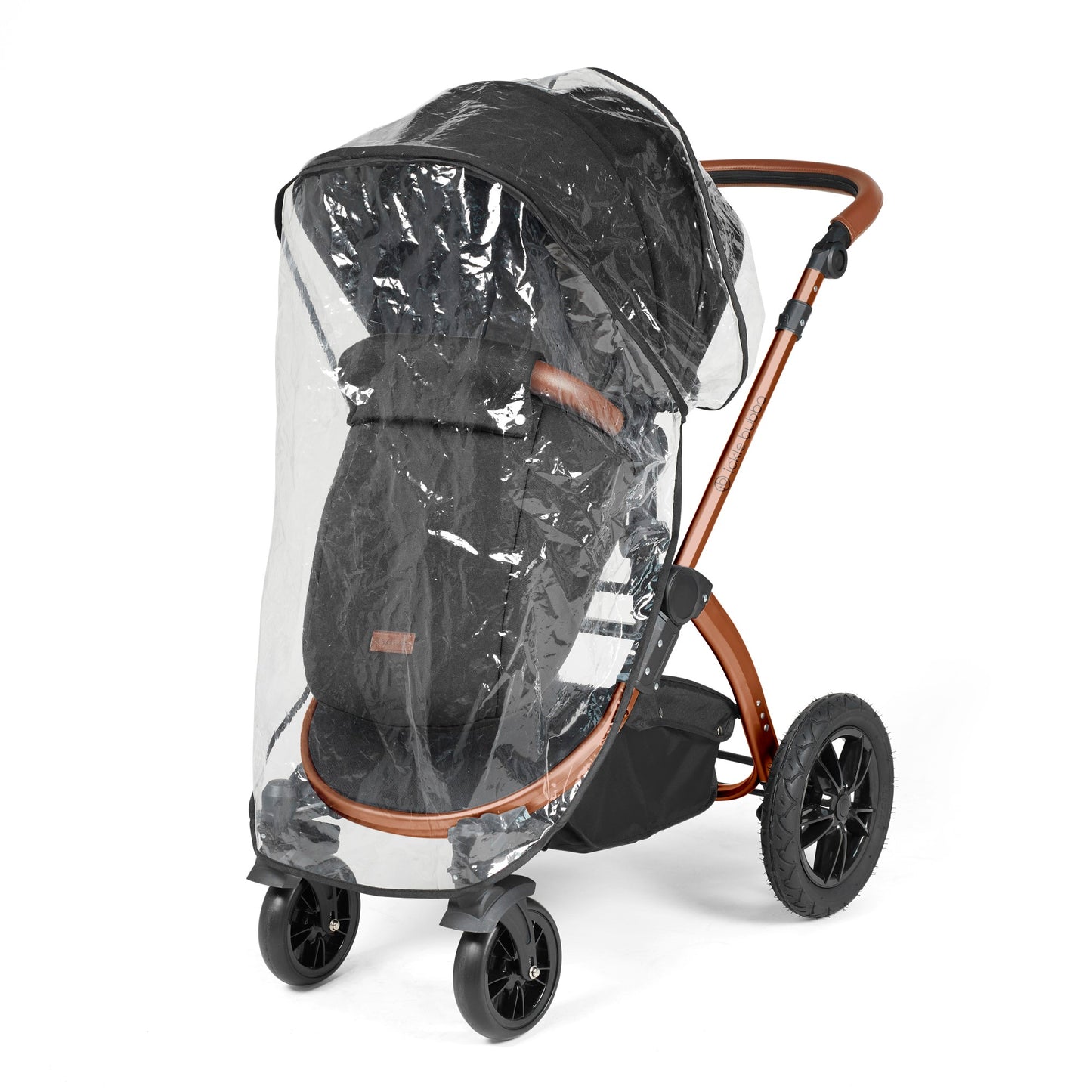 Ickle Bubba Stomp Luxe 12 Piece Travel System with i-Size Cirrus Car Seat & ISOFIX Base Midnight on Bronze