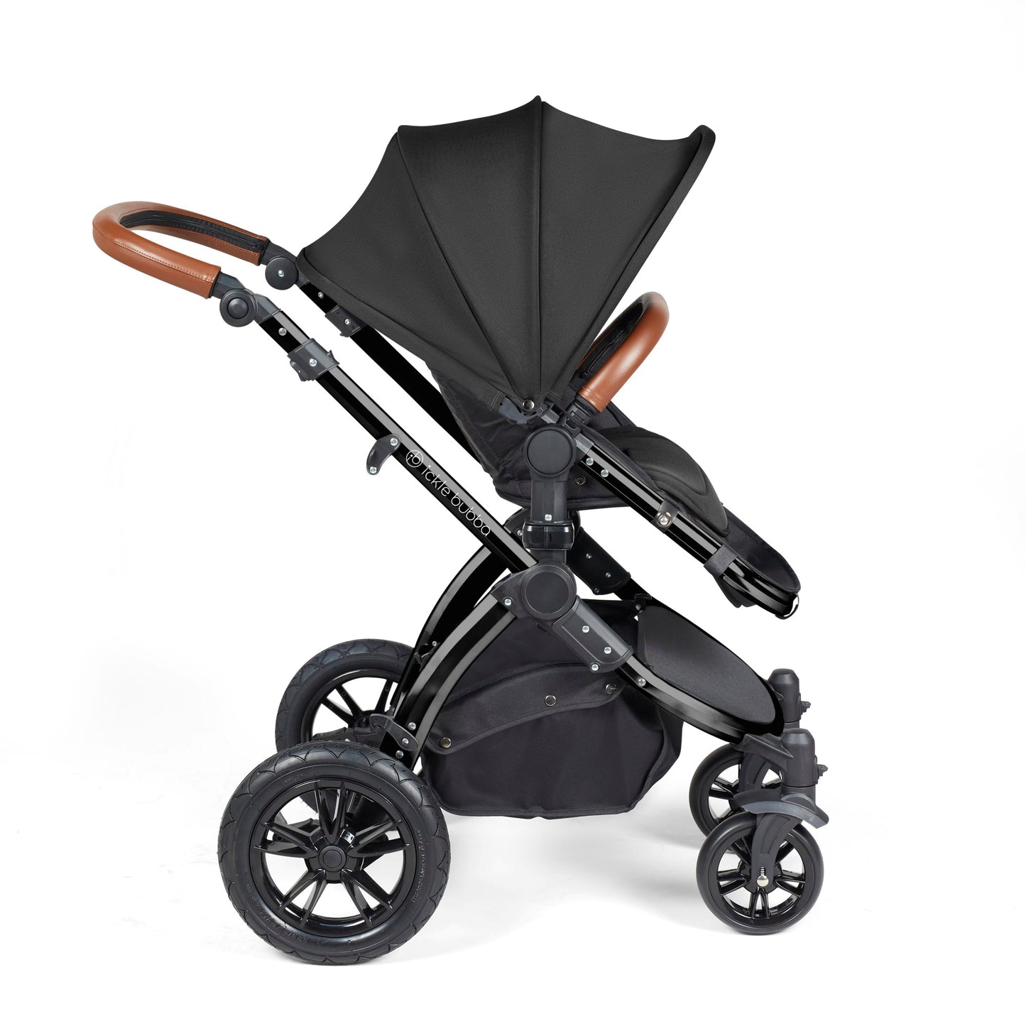 Ickle Bubba Stomp Luxe All-in-One I Size Travel System With Isofix Base (Stratus) Midnight on Black