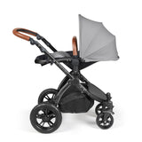 Ickle Bubba Stomp Luxe All-in-One Travel System With Isofix Base (Galaxy) Pearl Grey On Black