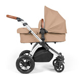 Ickle Bubba Stomp Luxe All-in-One I Size Travel System With Isofix Base (Stratus) Desert on Silver