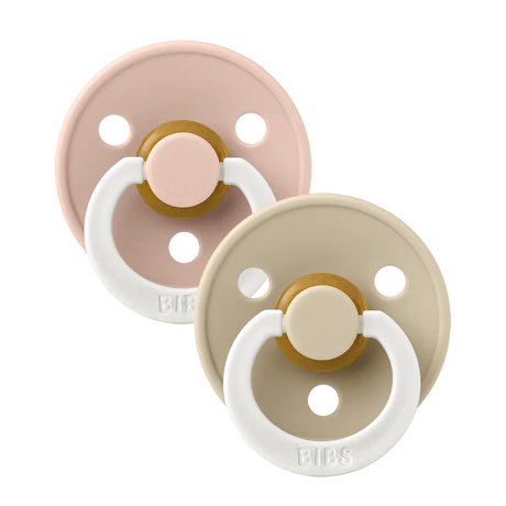 Bibs Colour 2 Pack Blush Glow/vanilla Glow Dummy