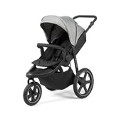 Ickle bubba Venus Prime Jogger Travel System with i-Size Car Seat & ISOFIX Base - Space Grey on Black