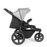 Ickle bubba Venus Prime Jogger Travel System with i-Size Car Seat & ISOFIX Base - Space Grey on Black