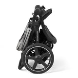 Ickle bubba Venus Max Jogger Travel System with i-Size Car Seat & ISOFIX Base - Space Grey on Black