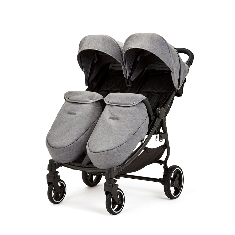 Venus Max Double Stroller Grey Double Pushchair