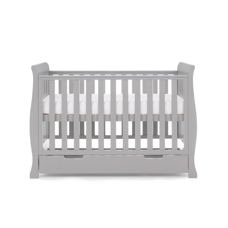 Obaby Stamford Mini Sleigh Cot Bed - Warm Grey