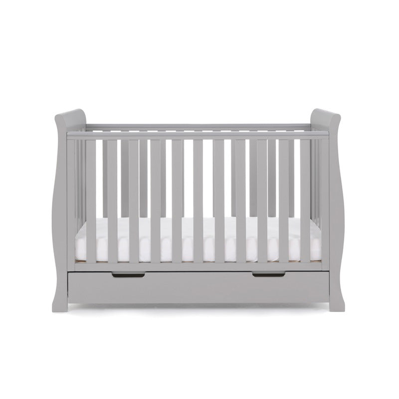 Obaby Stamford Mini Sleigh Cot Bed - Warm Grey
