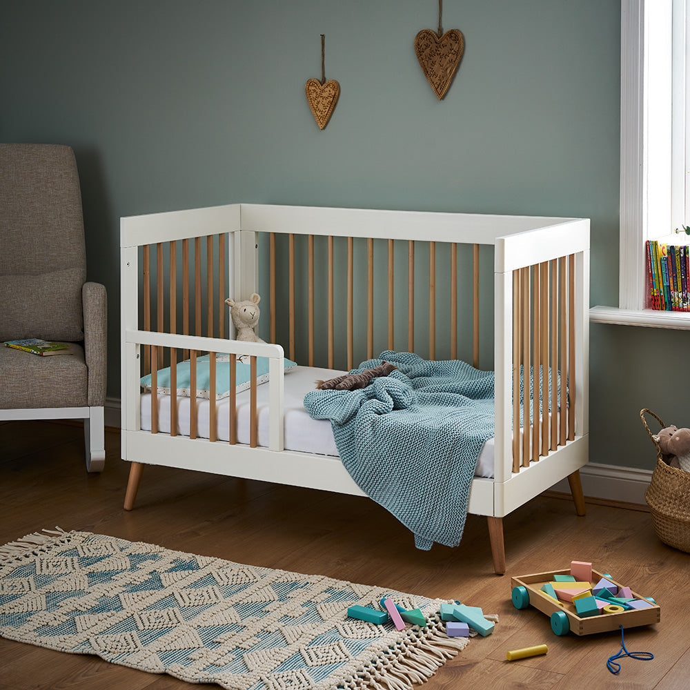Obaby Maya Mini 3 Piece Room Set - White With Natural Room Set
