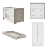 Obaby Nika 3 Piece Room Set - Grey Wash & White Underdrawer Baby Toddler Furniture Sets