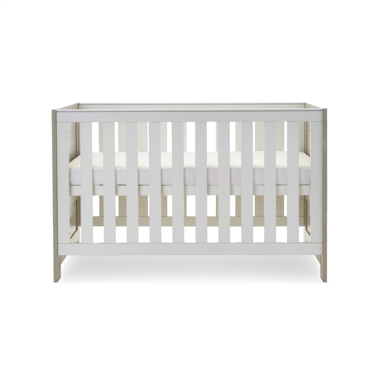 Obaby Nika Cot Bed - Grey Wash & White