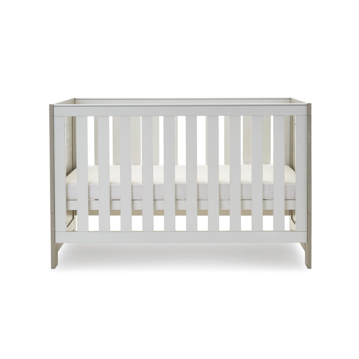 Obaby Nika Cot Bed - Grey Wash & White
