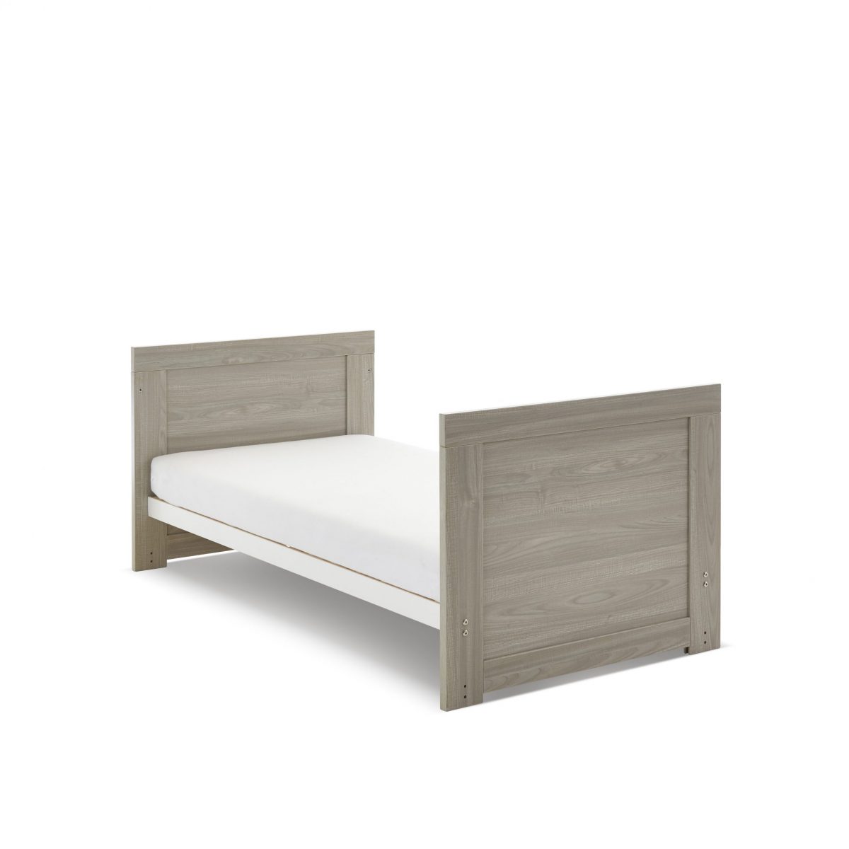 Obaby Nika Cot Bed - Grey Wash & White
