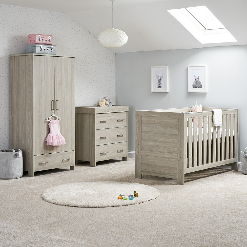 Obaby Nika 3 Piece Room Set - Grey Wash Baby & Toddler Furniture Sets
