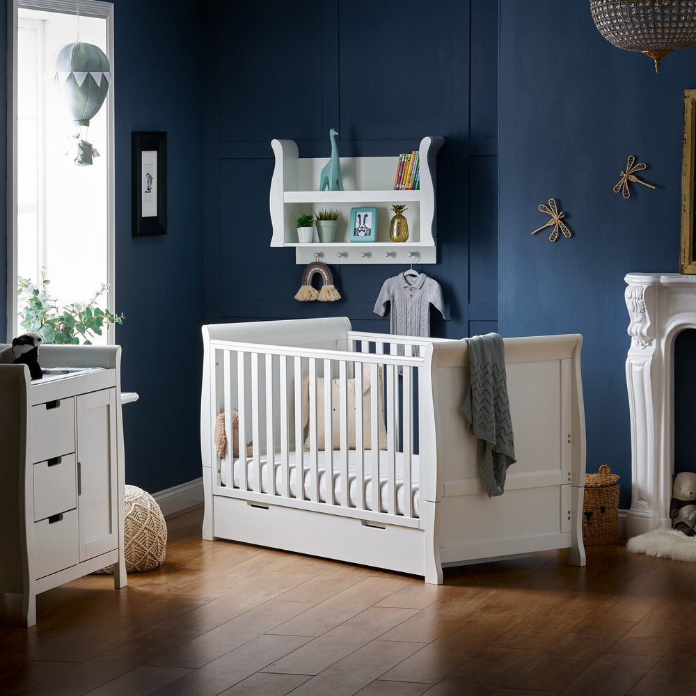 Obaby Stamford Classic Sleigh 2 Piece Room Set - Warm Grey Room Set