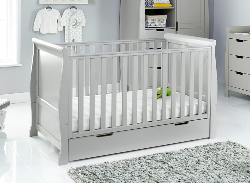 Obaby Stamford Classic Sleigh 2 Piece Room Set - Warm Grey Room Set