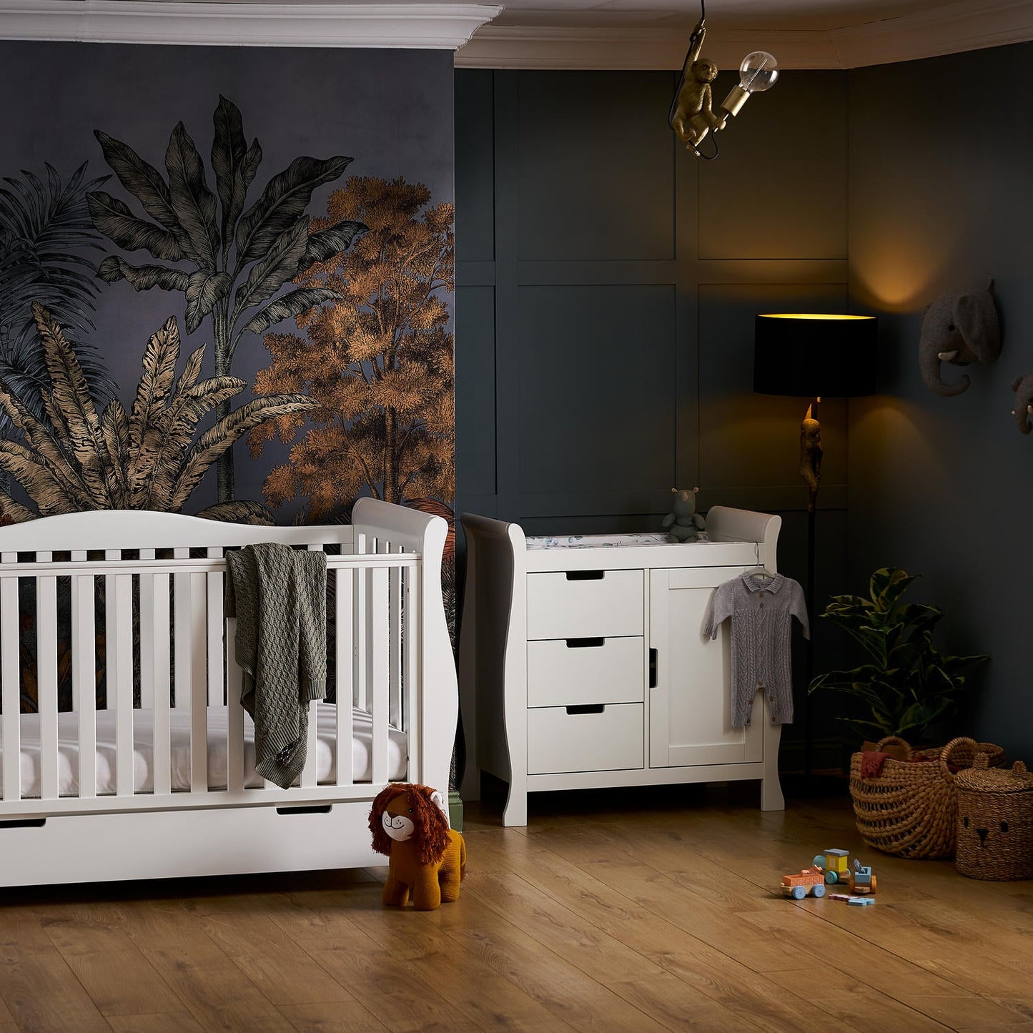 Obaby Stamford Luxe 2 Piece Room Set - White Room Set