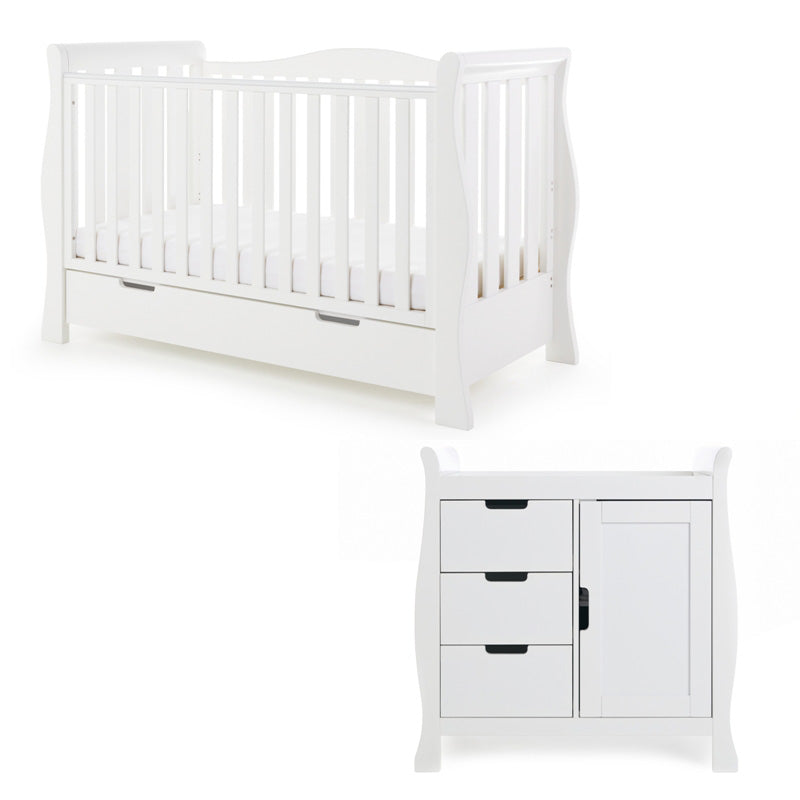 Obaby Stamford Luxe 2 Piece Room Set - White Room Set