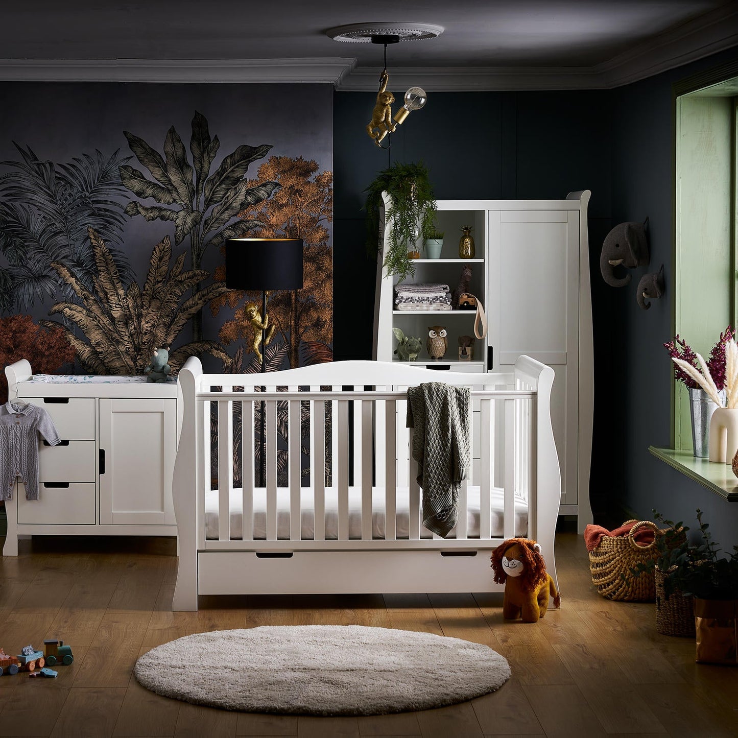 Obaby Stamford Luxe 3 Piece Room Set - White Room Set
