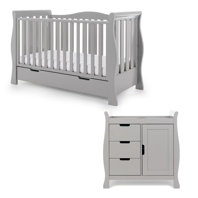 Obaby Stamford Luxe 2 Piece Room Set - Warm Grey Room Set