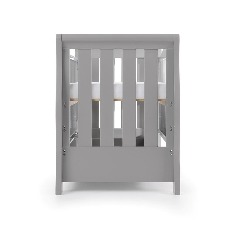 Obaby Stamford Luxe Sleigh Cot Bed - Warm Grey