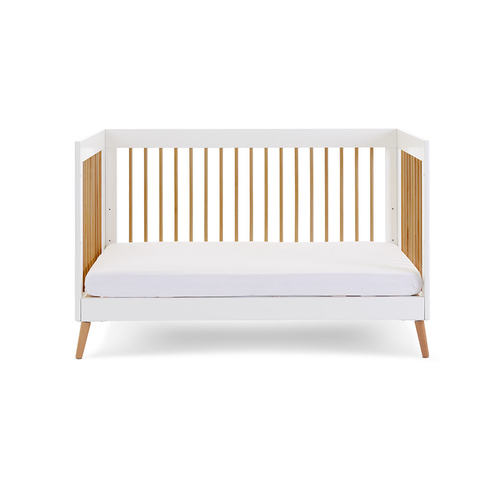 Obaby Maya Cot Bed - White With Natural