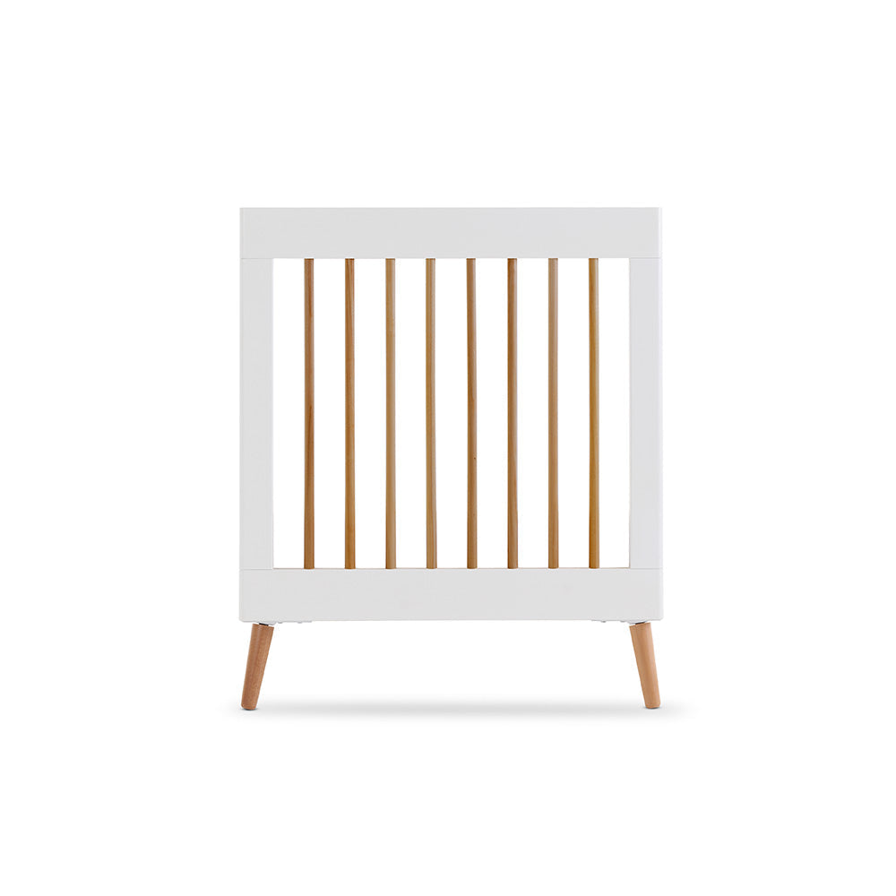 Obaby Maya 2 Piece Room Set - White With Natural Cot Bed
