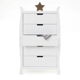 Obaby Stamford Sleigh Tall Chest Of Drawers - White