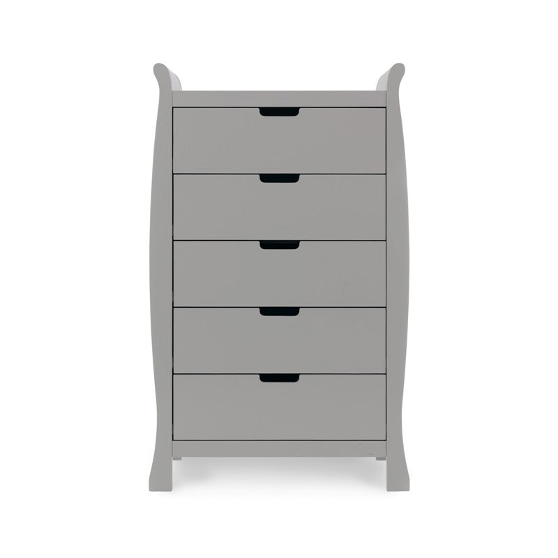 Obaby Stamford Sleigh Tall Chest Of Drawers - Warm Grey
