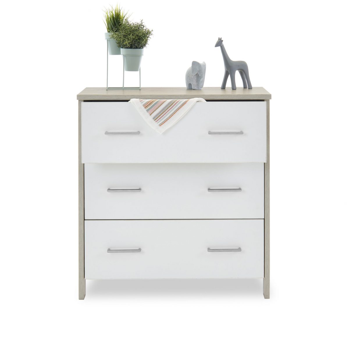 Obaby Nika 2 Piece Room Set - Grey Wash & White Baby Toddler Furniture Sets