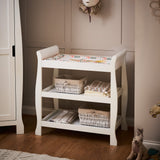 Obaby Stamford Sleigh Open Changing Unit - White Unit