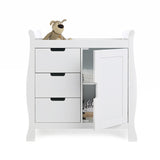 Obaby Stamford Sleigh Closed Changing Unit - White Unit