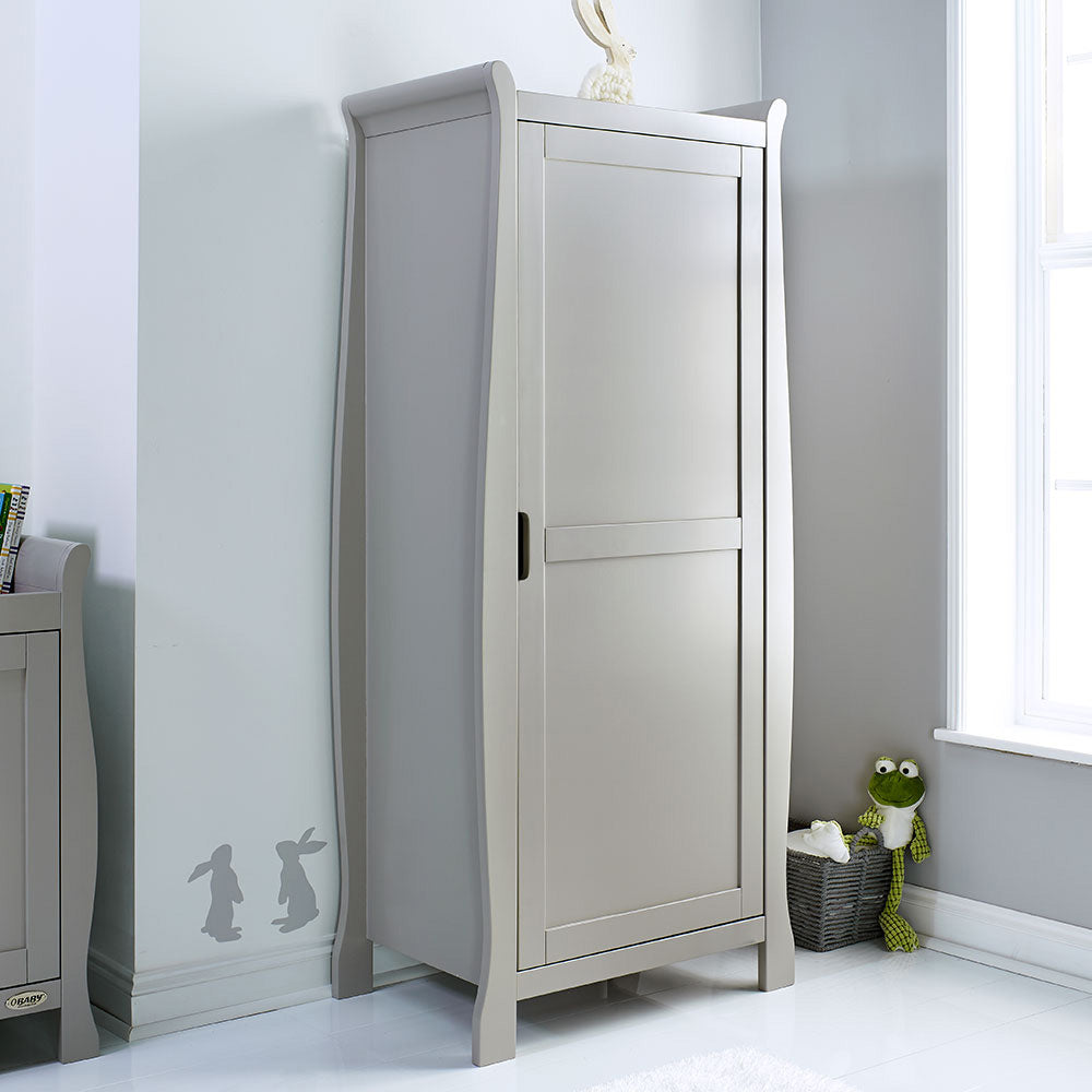 Obaby Stamford Sleigh Single Wardrobe - Warm Grey
