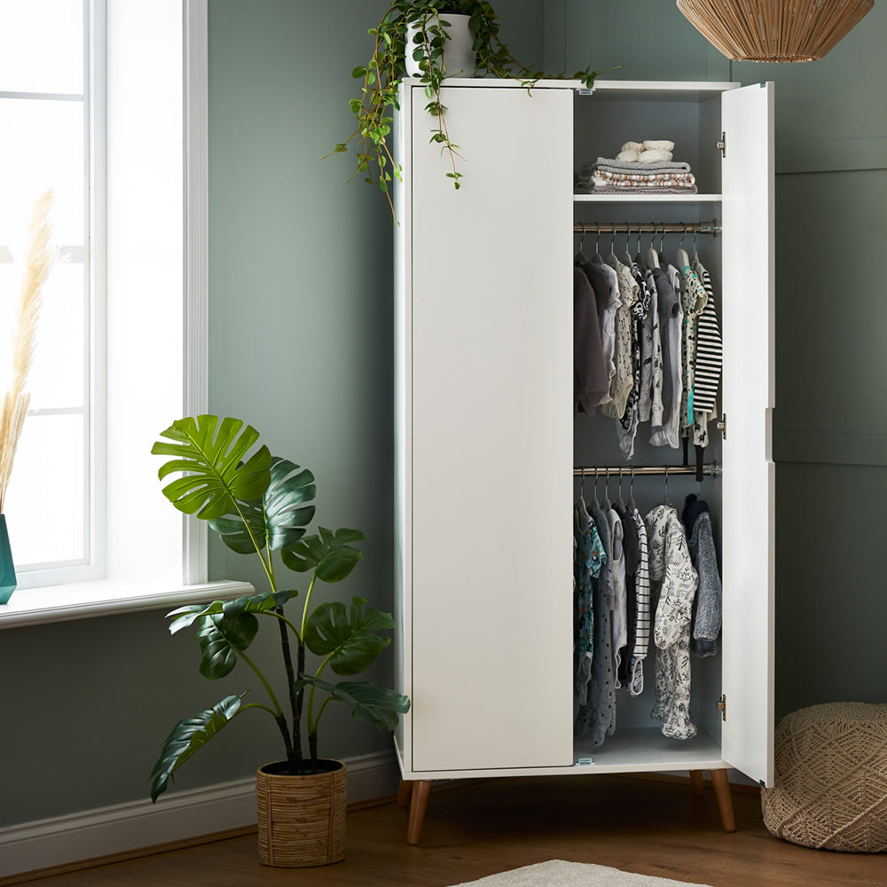 Obaby Maya Wardrobe - White Wardrobe