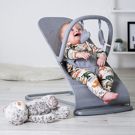 Baya Bouncer - Ergonomic Self-Bouncing Adjustable Baby (Dove Grey) Baby Bouncer